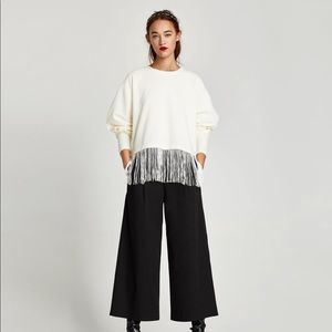 ZARA Fringed Sweatshirt
